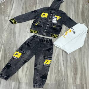 Black CA TE Tarry 3pcs jeans long sleeve set