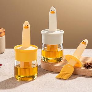 Silicon duck oil brush jar