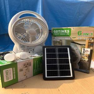 (NO PACK)GD-8029 8inches Solar Rechargeable table fan