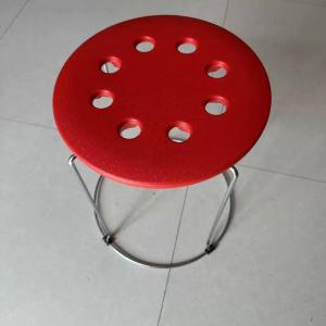 Red Top Metallic stool